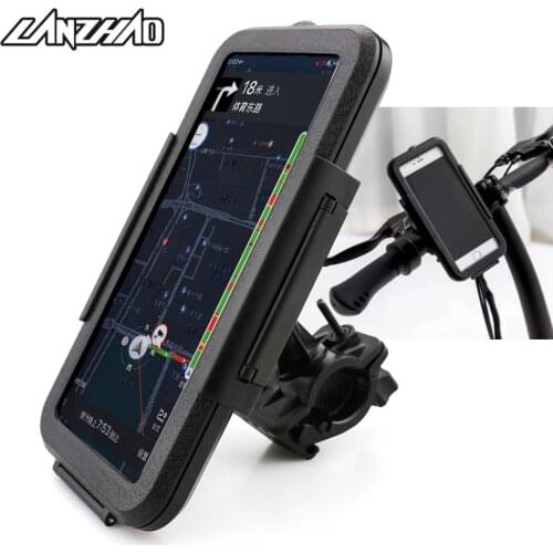 Outdoor Sport Motorcycle Cycling Waterproof Phone Case GPS Holder Stand 22-28mm Mount Bracket for Honda Ducati Aprilia Triumph