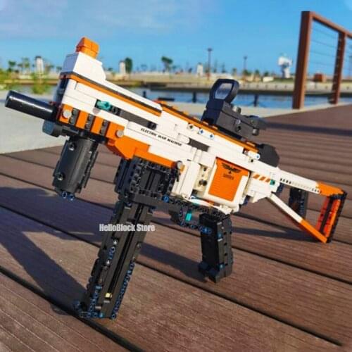 Military Series UMP45 Gun MOC Building Blocks High-tech Guns Bricks PUBG SWAT Weapon 3D Model Toys For Kid Birthday Gifts