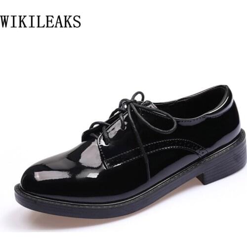 Patent Leather Women Lolita Shoes Casual Oxford Harajuku Shoes for Women Korean Fashion Women Shoes Luxury Brand High Quality