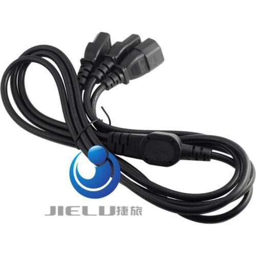 High Quality IEC 320 C14 to 2 x C13 Y Splitter Cord, 10A, 250V , IEC 320 Male to 2 Female Adapter 1 pcs