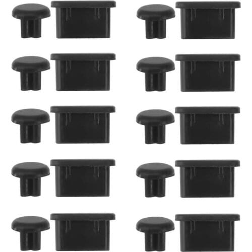 10 Pairs 3.5mm Earphone Jack Anti Dust Plugs And Type-C Port Plugs for Phones Laptop PC
