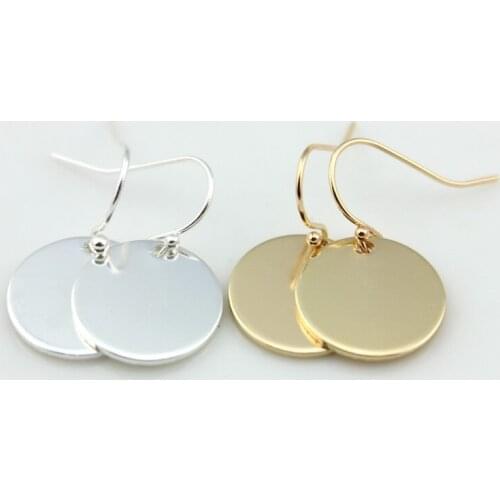 2020 New Fashion Minimalist Round Circle Disc Drop Earrings for Women