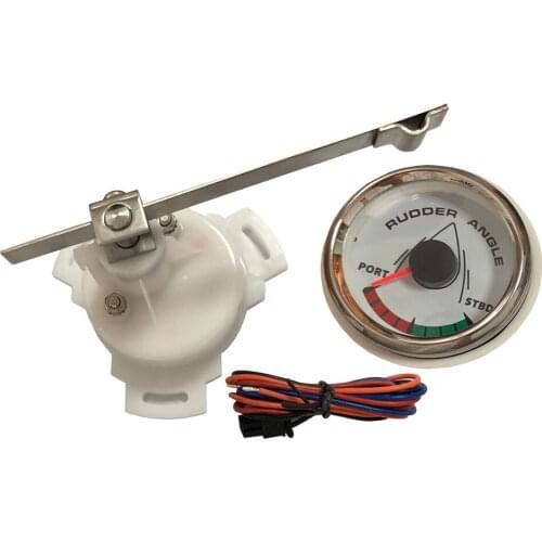 9-32V 52mm 2'' Rudder Angle Gauge 0-190ohm with Sensor for Marine Boat Waterproof Dust-Proof Grade