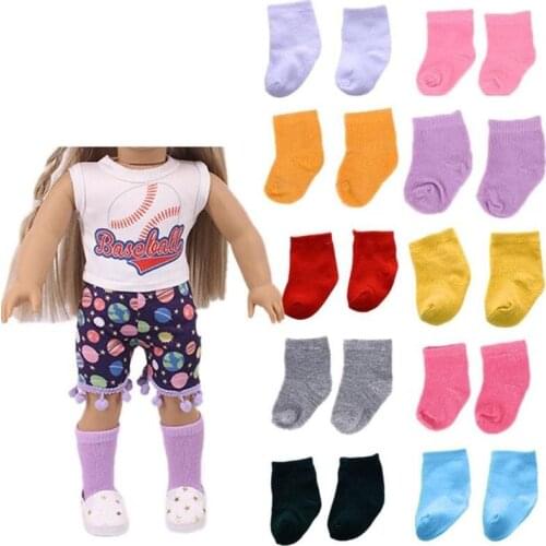 18 Inch Doll Accessories Colorful Knit Sport Socks Made For Girls 18 Inch American Dolls Accessories