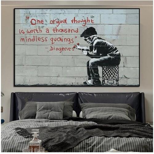 Banksy Canvas Poster and Prints Street Graffiti Art Quote Canvas Painting Cuadros Wall Art Picture For Living Room Home Decor