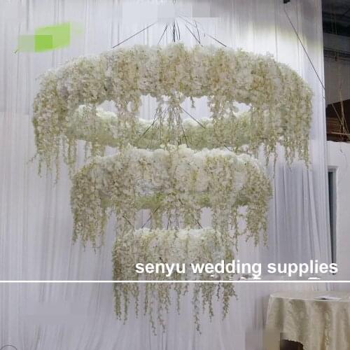 No flowers including )new style Artificial flowers roll backdrop wedding stage decoration senyu0667