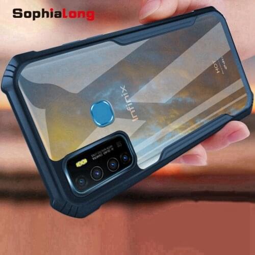 For Tecno Spark 7 Pro 6 Cases Clear Acrylic Soft Silicone Back Cover for Tecno Spark 6 Air Go Anit Fall Shock Proof Phone Shell
