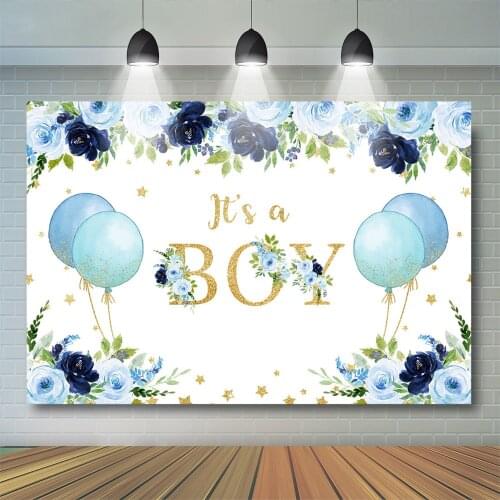 Baby Shower Photography Background Little Girl Boy Newborn Kids Backdrop Cake Smash Decor Pink Clouds Flower Phone Photo Studio