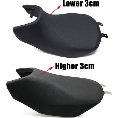 For Benelli TRK502 TRK 502 Retro Modified Hump Seat Lower Higher 30mm Seat Saddle Cushion Pad Vintage Motorcycle Accessory Black