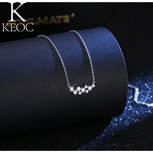 Keoc Y2k Jewelry Shiny AAA Zircon Geometry Necklace for Women 14k Gold Plated Bead Jewelry Gifts for Women Korean Fashion