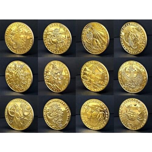 12 Constellation Gold Coin Collectible Art Collection Zodiac Gift Physical commemorative Metal Coins