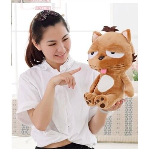Small cute dinga toys plush big face lazy cat doll perfect gift about 35cm 0160