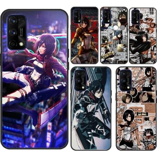 Mikasa Attack On Titan For Realme 8 Pro 6 7 GT Neo C3 C11 C15 C21 Phone Case For OnePlus 8 Pro 9 Pro Nord 8T 7T