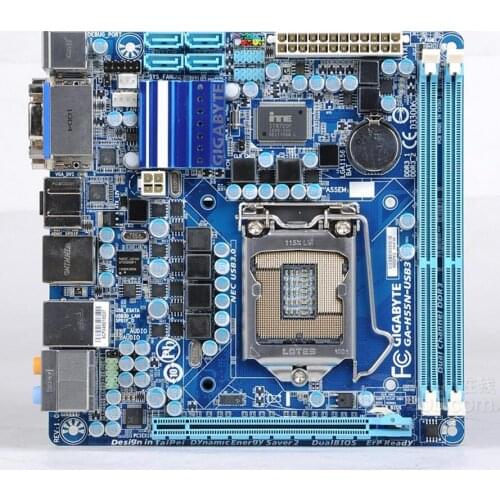 MINI-ITX 17*17 HTPC For Gigabyte GA-H55N-USB3 Original Used Desktop Motherboard H55N-USB3 H55 Socket LGA 1156 DDR3 ATX On Sale
