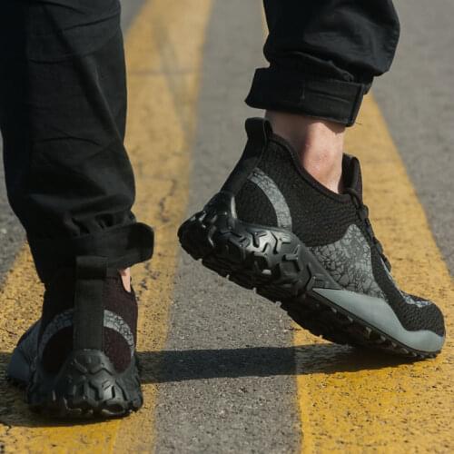 Puncture-proof Work Shoes Men Breathable Fashion Steel Toe Cap Smash-proof Outdoor Labor Safety Protection High Quality Shoes