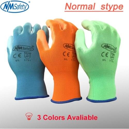 NMSafety 24Pieces/12 Pairs PU Work Gloves Palm Coated Working Gloves Gardening Workplace Safety Supplies