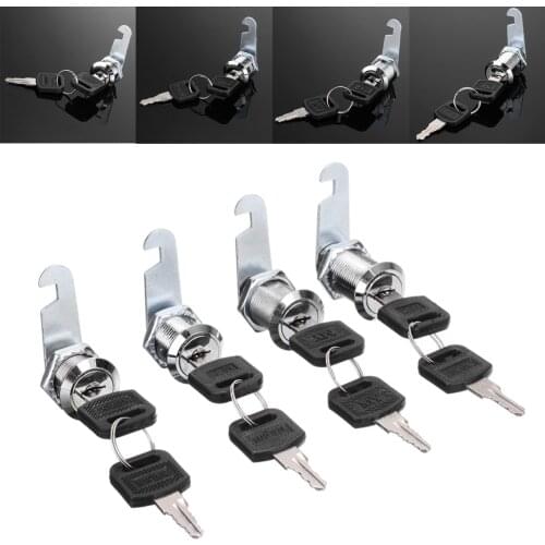 1Set 16/20/25/30mm Quality Mini Mailbox key Lock Home Furniture Door Cabinet Drawer Locks with 2 Keys Turning Tongue Lock Tools