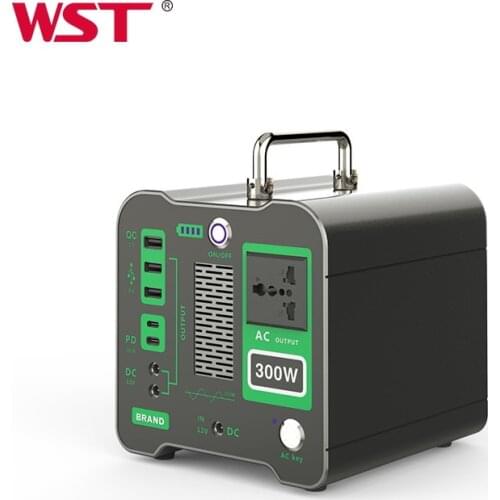 Portable Power Station 300W Lithium Battery Emergency Power Station Outdoor Solar Powered Generator 110V 220V Power Supply