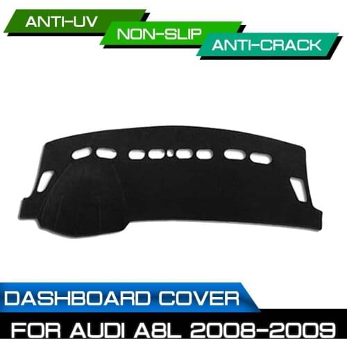 Car Dashboard Mat Anti-dirty Non-slip for Audi A8L 2008 2009 Dash Cover Mat UV Protection Shade Sticker