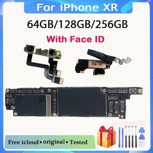 With/Without Face ID 64GB 128GB 256GB Full Chips MainBoard 100% Original Unlocked Tested Good Working For iPhone XR MotherBoard