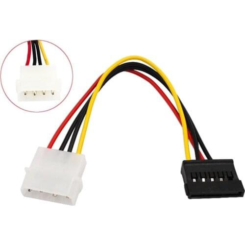SATA Male To Molex IDE Standard 4 Pin Female Power Cord Female Adapter For Computer Hard Drive AXYB