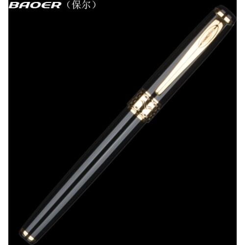 Baoer 68 Rollerball pen Metal pens Ball pen Caneta de luxo Corporate Gifts Roller pen 0.5mm Black Refill