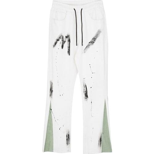 LACIBLE Hip Hop Harem Pants Man Stitching Printing Pants Sweatpants Harajuku Oversized Loose Joggers Men Trousers