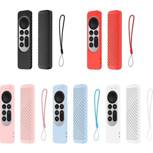 Silicone Protective Remote Control Covers For Apple TV 4K For Apple TV Siri Remote 2nd Generation Non-slip Durable Remote Case