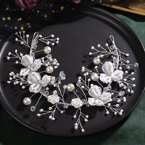 Wedding Headband Crystal Pearl Wedding Hair Accessories Headpiece Women Decorative Hair Vine Bridal Hair Jewelry Headbands Gift