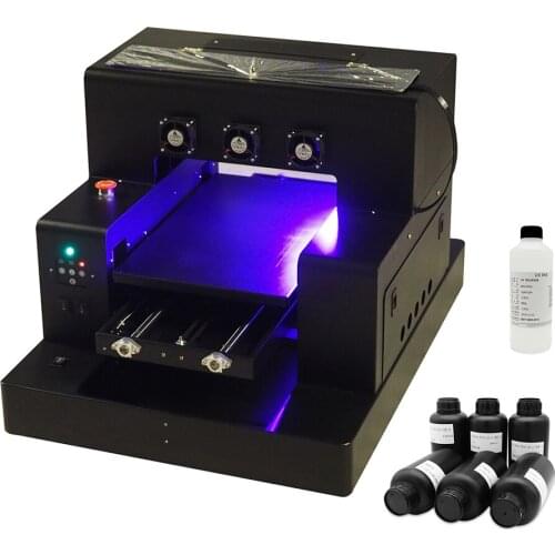 Automatic bottle Printer A3 UV Inkjet printer uv printer Cylinder UV printer phone case wood acrylic Logo Printing Machine