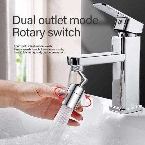 Universal Splash Filter Faucet Kitchen Faucet Tap Adjusting 720 Rotate Water Saving Bathroom Shower Bubbler filtered Faucet Tap