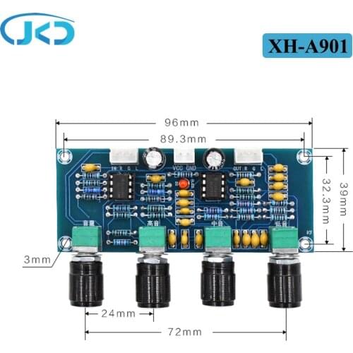 XH-A901 NE5532 Tone Board preamp Pre-amp With treble bass volume adjustment pre-amplifier Tone Controller For amplifier Board