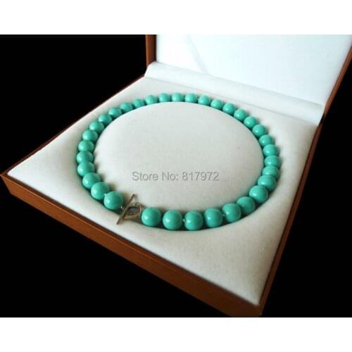 Bright Green Natural South Sea Shell Pearl Bead Highlight AAA Round Bead 12MM-16mm Necklaces Love Clasp For Woman Gift