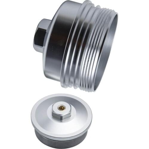 Billet Oil & Fuel Filter Caps for Ford F-Series 6.0L Powerstroke Diesel 2003-2007