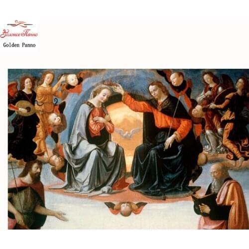 Golden Panno Home Decoration DIY 5D Diamond Embroidery religious Cross Stitch kits Resin Hobby Craft picture by rhinestones 07