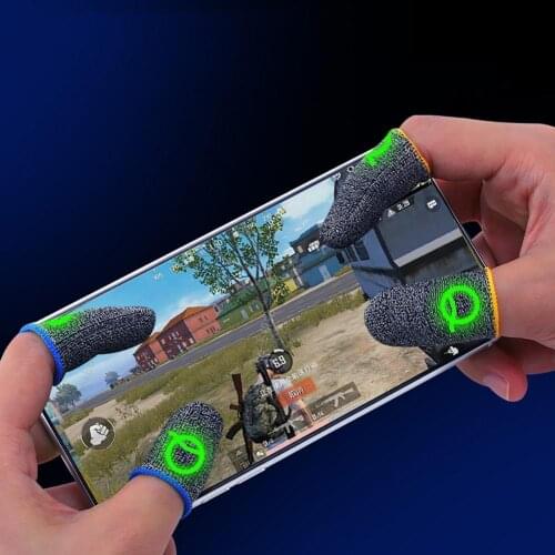 Bluelans 2Pcs Anti-sweat Game Finger Cots Touch Screen Thumb Protector For Mobile Games Touch Screen Finger Cots Cover