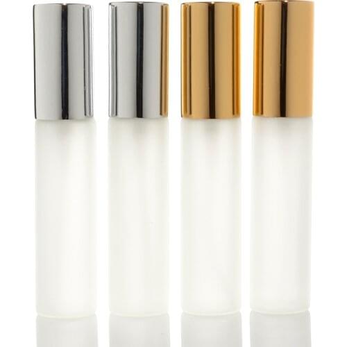 50pcs/lot 5ML 10ML Frosted Glass Sample Perfume Bottle Thin Glass Spray Bottle Tube Vials for Travel