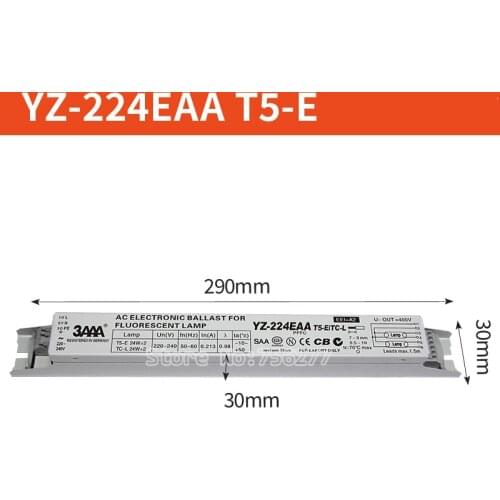 AC 220V YZ-224EAA YZ-324EAA T5-E 2*24W 3*24W Rectifier T5 Electronic Ballasts For 24W HO Tube Fluorescent Lights Aquarium Lamp