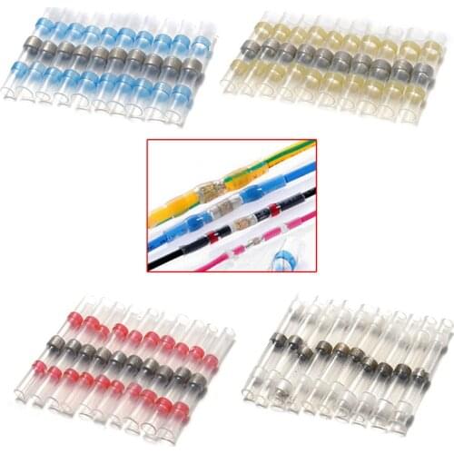 50pcs heat-shrink tubing connectors Electrical Wire Terminals Insulated Butt Splices Waterproof Solder Seal Sleeve