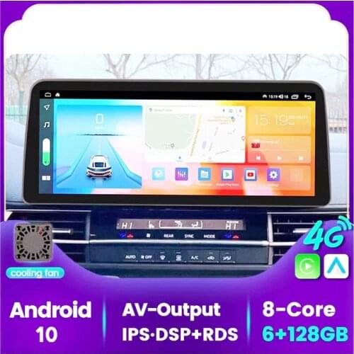 6GB+128GB QLED Screen DSP Android 10 Car Multimedia Radio Player For Toyota Sienna 2021 Built-in Carplay Steering Wheel Control