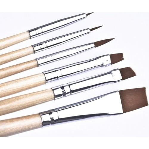 6Pcs Women Halloween Wooden Makeup Body Paintbrushes Cosplay Art Face Paint Make Up Brush Kit Cosmetic Tools