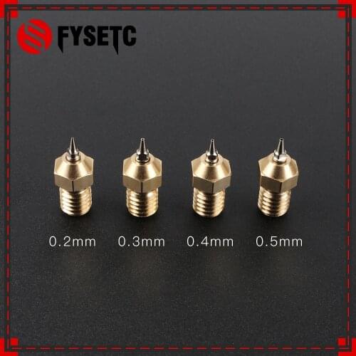 3D Printer Part 0.2/0.3/0.4/0.5mm Airbrush Nozzle Adapter With Nozzles Airbrush Nozzle Adapter Set For V6 Hotend 1.75mm Filament