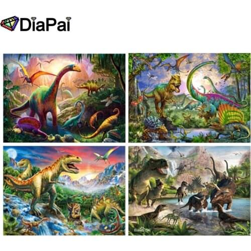 DIAPAI Diamond Painting 5D DIY 100% Full Square/Round Drill "Dinosaur scenery" 3D Embroidery Cross Stitch Home Decor