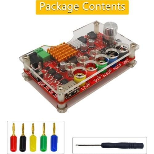 ATX Acrylic Case Kit Module Adapter Support Power Supply Breakout Board Adapter 3.3V/5V/12V 1.8V-10.8V Power Connector