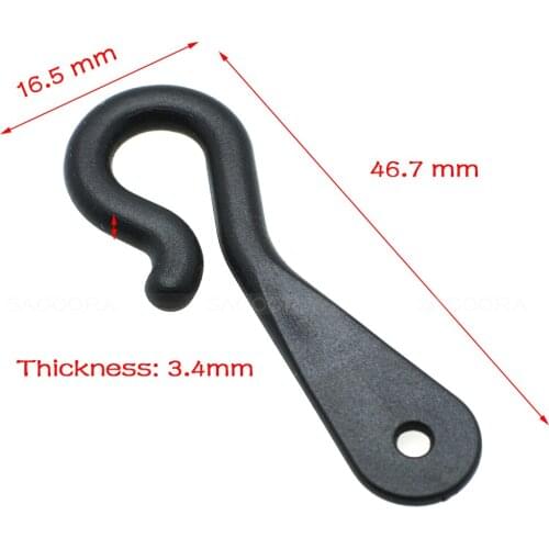 47*16mm Black Plastic Hanger&Hook For Garment Textile Accessories