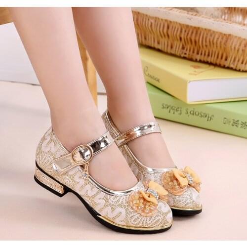 Spring Autumn 2021 New Girls Childrens Leather Princess Shoes Soft Sole Student Performance Shoes Little Girl Casual Flat Shoes