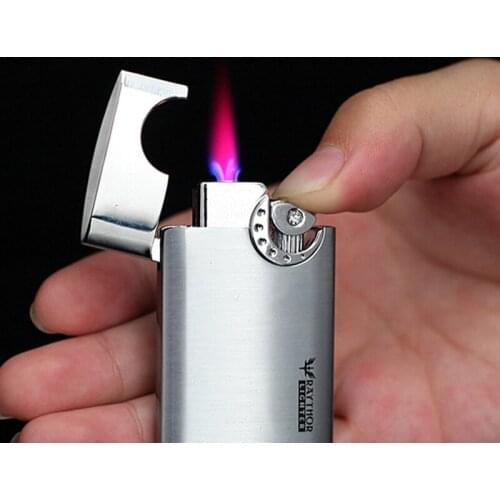 Meniscus drill Turbo Jet Lighter Compact Butane Torch Metal Lighters 1300 C Windproof Petrol Gas Lighter Cigarette Accessories