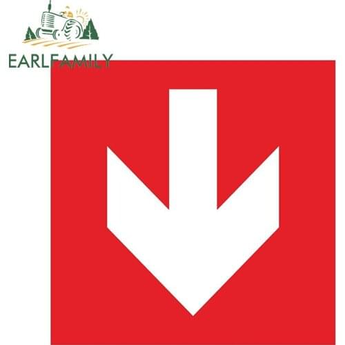 EARLFAMILY 13cm x 13cm FIRE DOWN Warning Sticker Decal fr Safety Door Home Work Store Point Laptop Sign Graphic Car Stickers