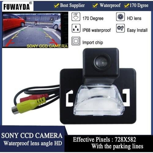 FUWAYDA Free Shipping HD CCD Chip Car Rear View Reverse Mirror Image Guide Line DVD GPS NAV CAMERA for Mazda 5 2005- Present