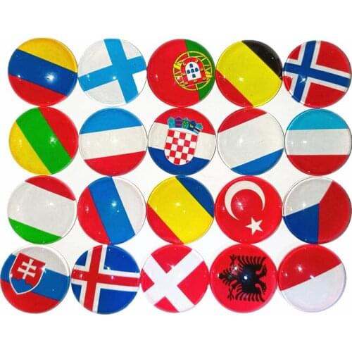 National flags Glass Fridge Magnets Tourist Souvenirs Crafts gifts Refrigerator Magnets Decoration Articles Handicraft